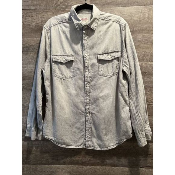Mossimo Supple Co. Mens Long Sleeve Button Up Cotton Shirt Size Large - Picture 1 of 7